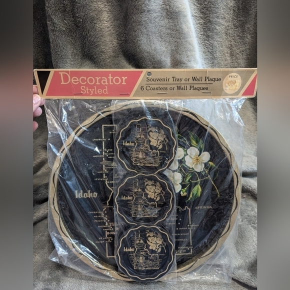 Vintage Idaho drink tray and coasters - Picture 3 of 8